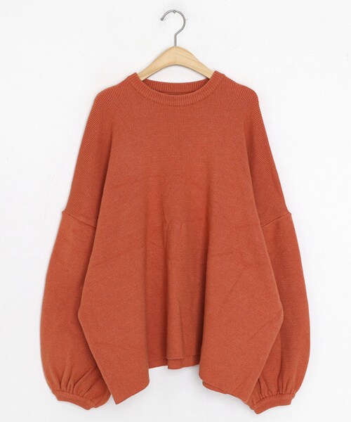 DHOLIC(ディーホリック)の「ラウンドボリュームニット(ニット/セーター・レディース・グリーン/ベージュ/レッド・FREE)」の3枚目の写真