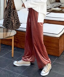 DHOLIC | ベロアワイドロングパンツ(その他パンツ)