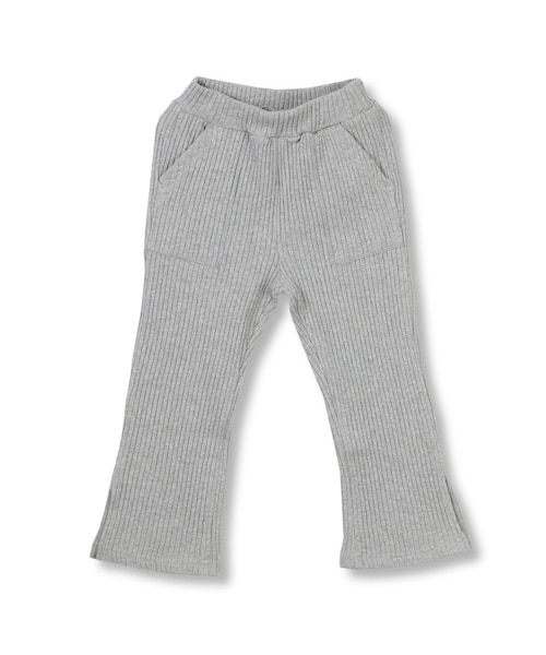 BRANSHES(ブランシェス)の「張り抜きテレコスリットロングパンツ(その他パンツ・キッズ・ピンクベージュ/杢グレー・90cm~150cm)」の2枚目の写真