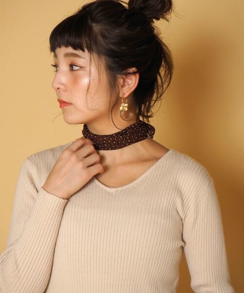 Crisp（クリスプ）の「レオパードスカーフ（ストール/ショール・レディース・ブラック/ブラウン・FREE）」の2枚目の写真