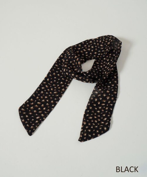 Crisp（クリスプ）の「レオパードスカーフ（ストール/ショール・レディース・ブラック/ブラウン・FREE）」の3枚目の写真