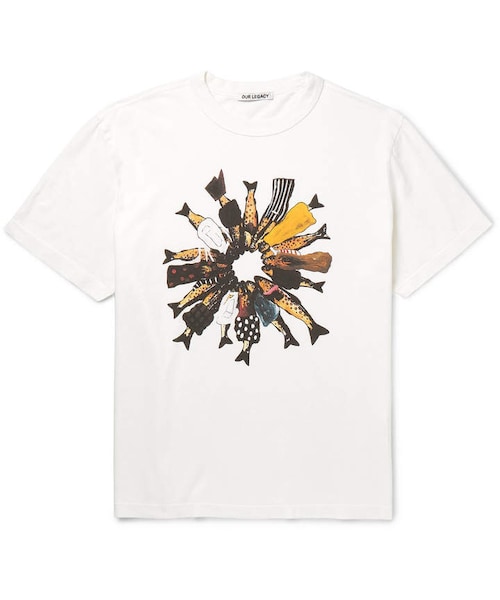 送料関税込【OUR LEGACY 】ロゴ刺繍コットンジャージーTシャツ OUR LEGACY コットンジャージー Tシャツ ロゴ刺繍入り