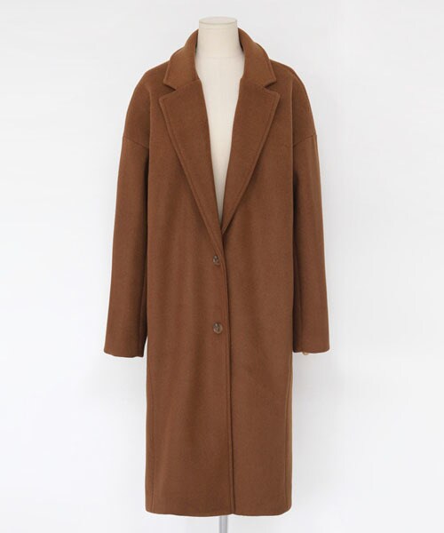 DHOLIC（ディーホリック）の「ウール混ベーシックチェスターコート（チェスターコート・レディース・グリーン/ブラック/ブラウン・FREE）」の3枚目の写真