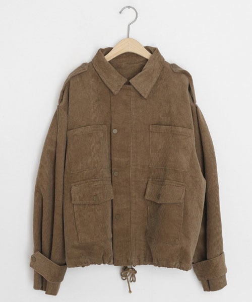DHOLIC（ディーホリック）の「ポケットコーデュロイジャケット（その他アウター・レディース・ブラック/ブラウン・FREE）」の2枚目の写真
