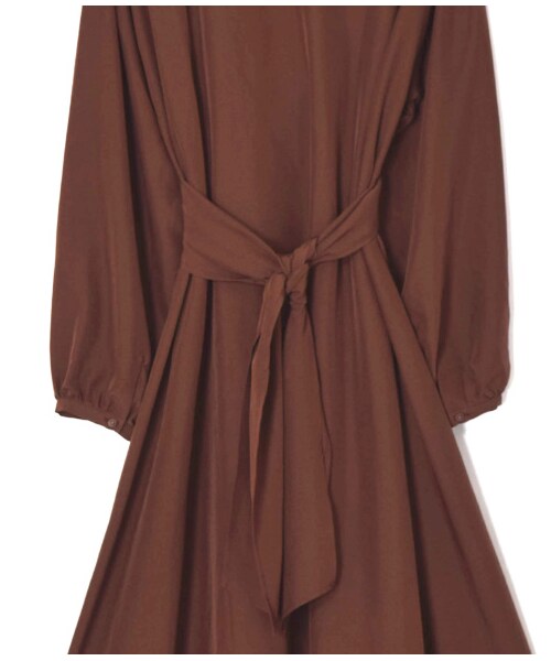 w closet（ダブルクローゼット）の「カシュクール後ろリボンワンピース（ワンピース/ドレス・レディース・Lベージュ/グレーピンク/アカチャ・FREE/M/L）」の9枚目の写真