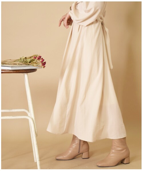 w closet（ダブルクローゼット）の「カシュクール後ろリボンワンピース（ワンピース/ドレス・レディース・Lベージュ/グレーピンク/アカチャ・FREE/M/L）」の13枚目の写真