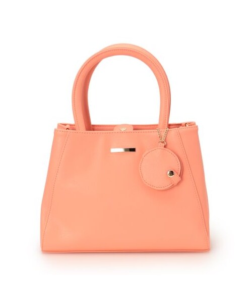 OZOC(オゾック)の「ミラーチャーム付き 2wayトートバッグ(トートバッグ・レディース・ピンク系/ホワイト/ブラック/ブルー系・00)」の1枚目の写真