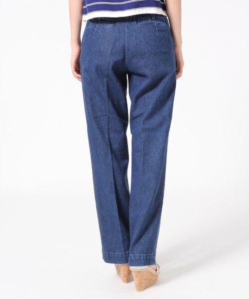 A part by(アパートバイ)の「Cデニムラインワイドパンツ(パンツ・レディース・ライトブルー/ブルー・M/L)」の4枚目の写真