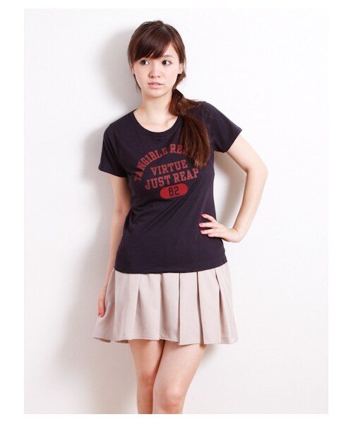 earth music&ecology（アースミュージックアンドエコロジー）の「TANGIBLE Tシャツ（カットソー・レディース・オフホワイト/杢ライトグレー/ライトイエロー/ネイビー・S/M）」の3枚目の写真