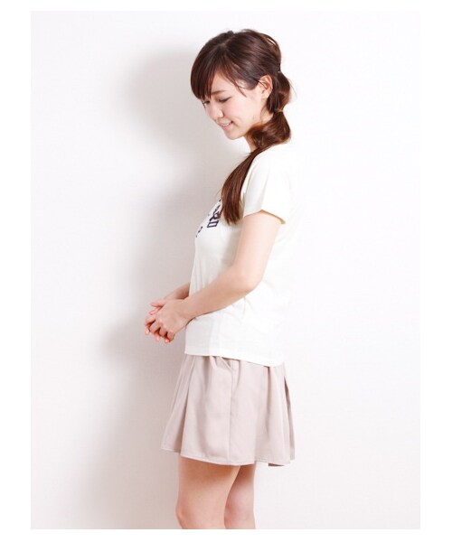 earth music&ecology（アースミュージックアンドエコロジー）の「TANGIBLE Tシャツ（カットソー・レディース・オフホワイト/杢ライトグレー/ライトイエロー/ネイビー・S/M）」の6枚目の写真