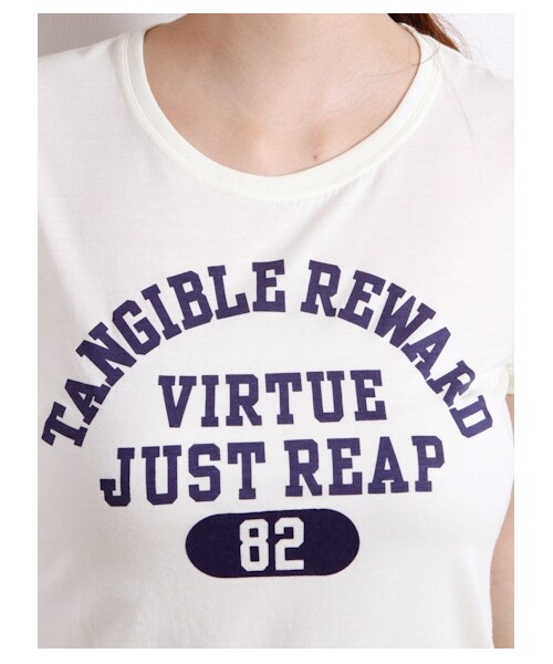 earth music&ecology（アースミュージックアンドエコロジー）の「TANGIBLE Tシャツ（カットソー・レディース・オフホワイト/杢ライトグレー/ライトイエロー/ネイビー・S/M）」の8枚目の写真