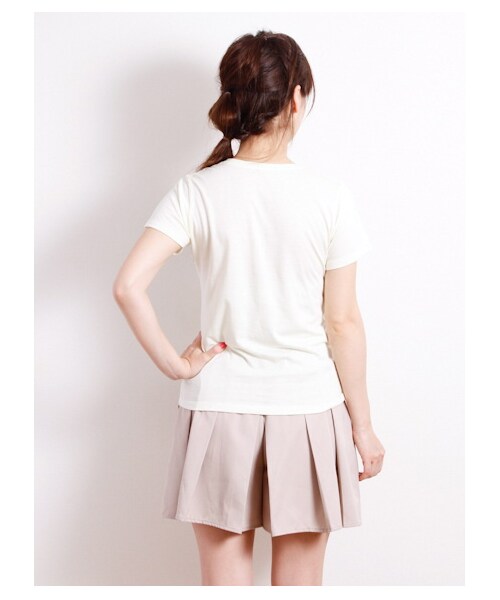 earth music&ecology（アースミュージックアンドエコロジー）の「TANGIBLE Tシャツ（カットソー・レディース・オフホワイト/杢ライトグレー/ライトイエロー/ネイビー・S/M）」の7枚目の写真