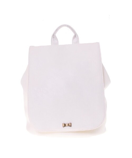 earth music&ecology（アースミュージックアンドエコロジー）の「・リボンリュック（バッグ・ポーチ・レディース・オフホワイト/ブラック・F）」の3枚目の写真