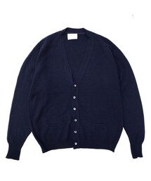 Made in USA / OLD Wool Cardigan / Navy / Used