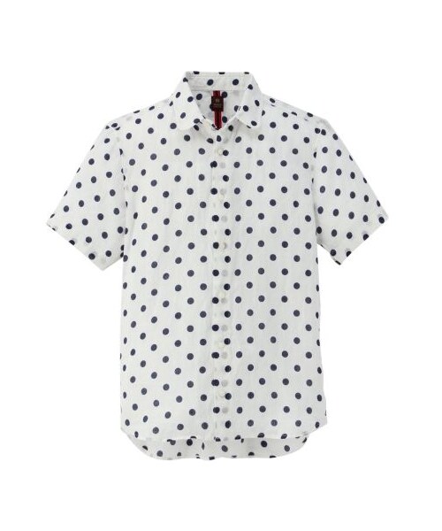 TAKEO KIKUCHI(タケオキクチ)の「リネンドットシャツ(シャツ・メンズ・カーキ系/ホワイト/ネイビー系・M/L/LL)」の2枚目の写真