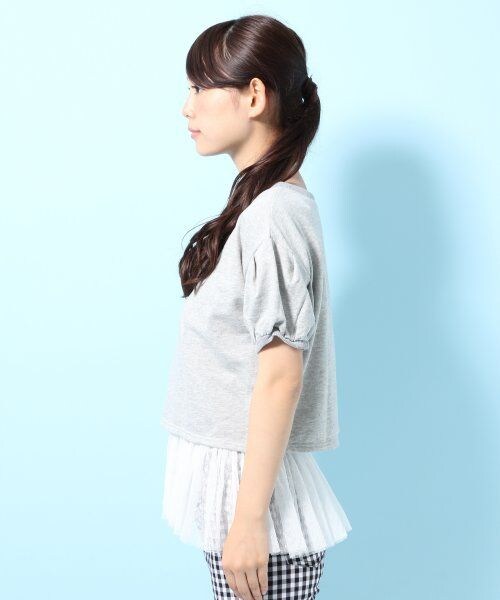 LOWRYS FARM(ローリーズファーム)の「レイヤードプルオーバーショートスリーブ(トップス・レディース・オフ/グレー・M/L)」の3枚目の写真