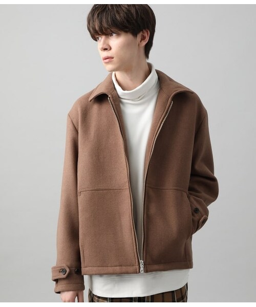 JUNRED（ジュンレッド）の「ウールブレンドドリズラーブルゾン（ジャケット/アウター・メンズ・ブラック/ベージュ/パープル・S/L/M）」の2枚目の写真