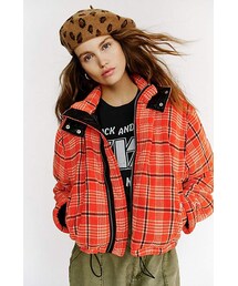 Strike Out Plaid Puffer Jacket by Free People