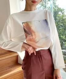 DHOLIC | スクエアプリントTシャツ(Tシャツ/カットソー)