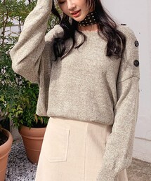 DHOLIC | ショルダーボタンニット(ニット/セーター)