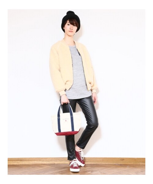 HOLIDAY（ホリデイ）の「【holiday WEB SHOP限定予約】holiday ZIP TOTE S（バッグ・レディース・WHITE/REDxNAY/BLKxGRN・ONE SIZE）」の21枚目の写真