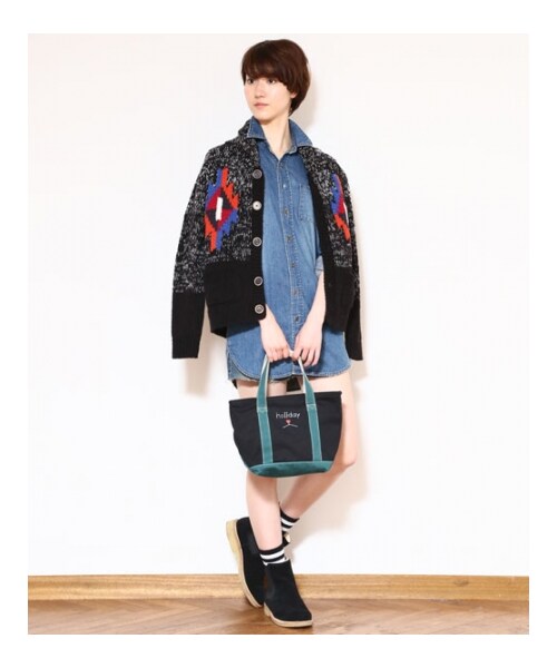 HOLIDAY（ホリデイ）の「【holiday WEB SHOP限定予約】holiday ZIP TOTE S（バッグ・レディース・WHITE/REDxNAY/BLKxGRN・ONE SIZE）」の20枚目の写真