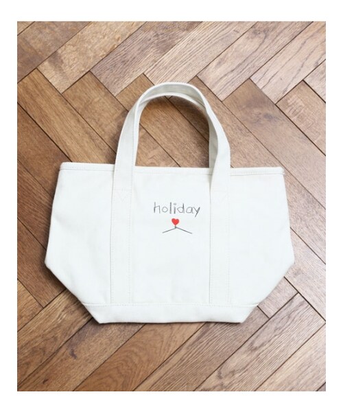 HOLIDAY（ホリデイ）の「【holiday WEB SHOP限定予約】holiday ZIP TOTE S（バッグ・レディース・WHITE/REDxNAY/BLKxGRN・ONE SIZE）」の3枚目の写真