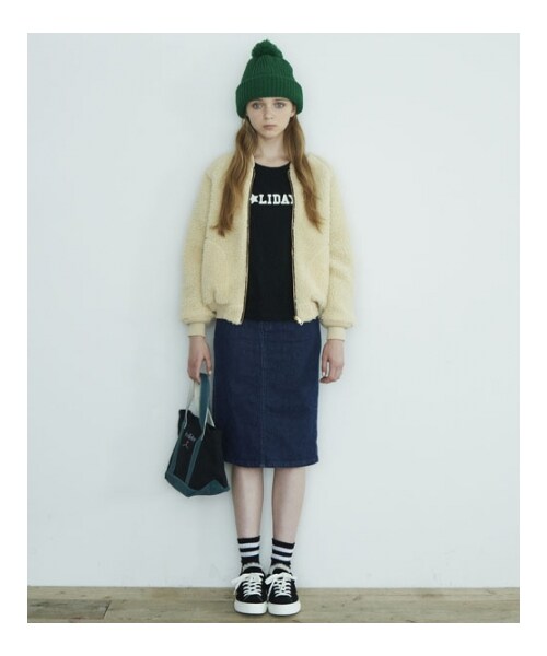 HOLIDAY（ホリデイ）の「【holiday WEB SHOP限定予約】holiday ZIP TOTE S（バッグ・レディース・WHITE/REDxNAY/BLKxGRN・ONE SIZE）」の14枚目の写真