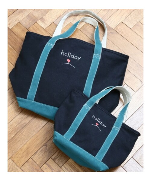 HOLIDAY（ホリデイ）の「【holiday WEB SHOP限定予約】holiday ZIP TOTE S（バッグ・レディース・WHITE/REDxNAY/BLKxGRN・ONE SIZE）」の13枚目の写真