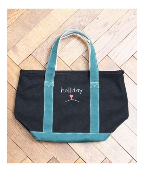 HOLIDAY（ホリデイ）の「【holiday WEB SHOP限定予約】holiday ZIP TOTE S（バッグ・レディース・WHITE/REDxNAY/BLKxGRN・ONE SIZE）」の10枚目の写真