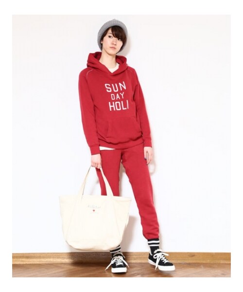 HOLIDAY(ホリデイ)の「holiday ZIP TOTE M(バッグ・レディース・WHITE/REDxNAY/BLKxGRN・ONE SIZE)」の17枚目の写真