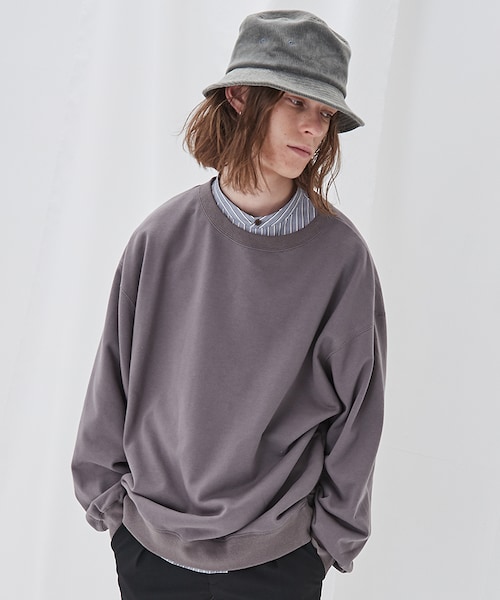 LIDNM（リドム）の「WIDE LOOSE SWEAT（スウェット・メンズ・ベージュ系・MEDIUM/LARGE）」の3枚目の写真