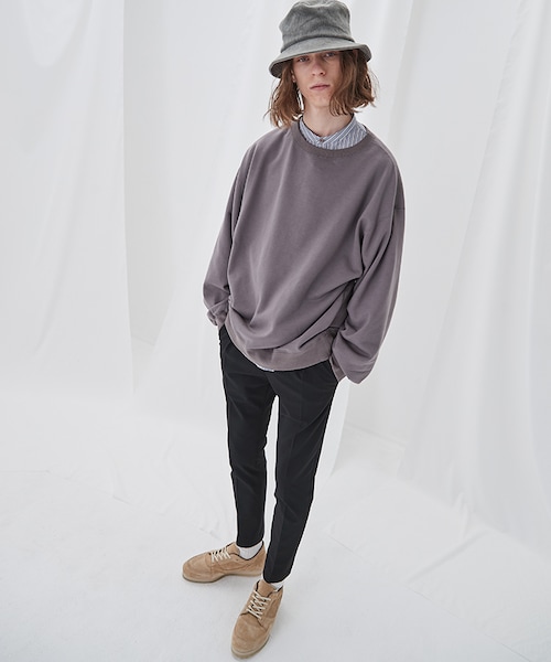 LIDNM（リドム）の「WIDE LOOSE SWEAT（スウェット・メンズ・ベージュ系・MEDIUM/LARGE）」の5枚目の写真