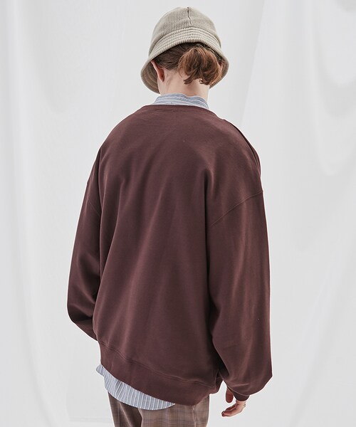 LIDNM（リドム）の「WIDE LOOSE SWEAT（スウェット・メンズ・ブラウン系・MEDIUM/LARGE）」の4枚目の写真