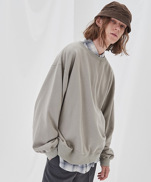 LIDNM(リドム)の「WIDE LOOSE SWEAT(スウェット・メンズ・グリーン系・MEDIUM/LARGE)」の7枚目の写真