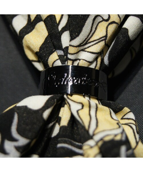 GalaabenD（ガラアーベント）の「アールヌーボーpt ストール（バンダナ/スカーフ・メンズ・ブラック×イエロー・FREE）」の4枚目の写真