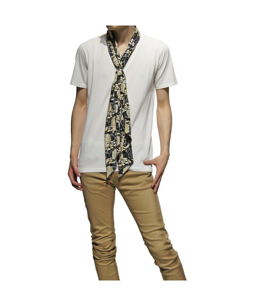 GalaabenD（ガラアーベント）の「アールヌーボーpt ストール（バンダナ/スカーフ・メンズ・ブラック×イエロー・FREE）」の6枚目の写真