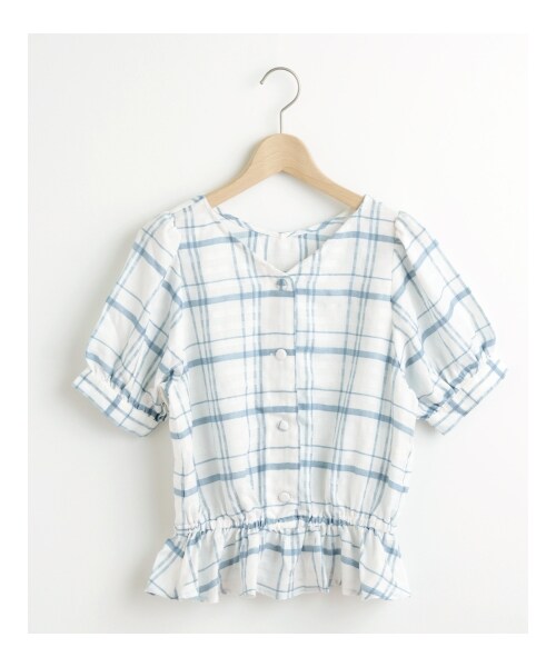 MAJESTIC LEGON（マジェスティックレゴン）の「♪袖ボリュームブラウス（トップス・レディース・ネイビー/サックス/ピンク・Free）」の6枚目の写真