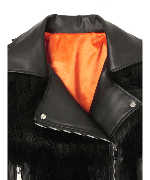 【美品】PAMEO POSE ファーライダース Minuet Cat Coat PAMEO POSE（パメオポーズ）の「Minuet Cat Coat（ライダース