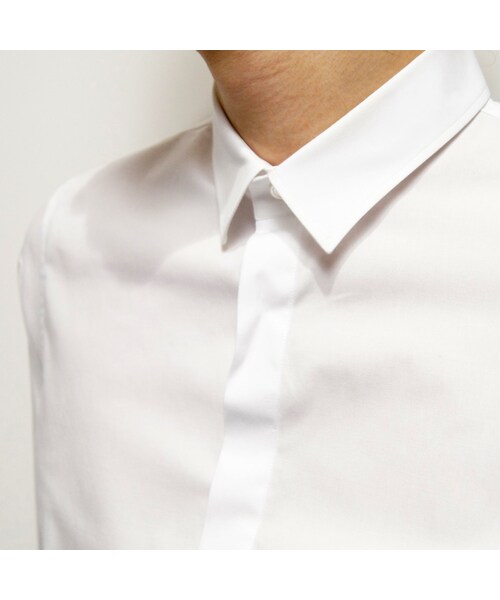 QL MansionMaker（キューエル　マンションメーカー）の「STANDARD R/COLLAR SH（シャツ/ブラウス・メンズ・ネイビー/ホワイト/ブラック・44/46）」の4枚目の写真