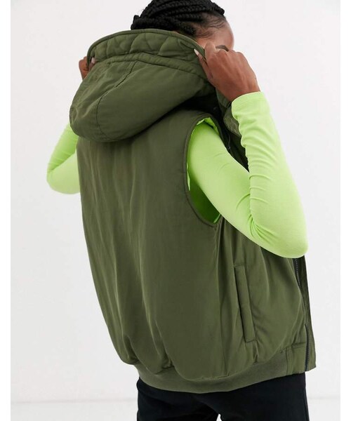 asos（エイソス）の「Asos Design ASOS DESIGN hooded contrast vest jacket in