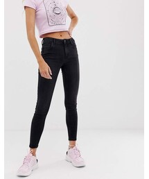 Bershka push up jean in black