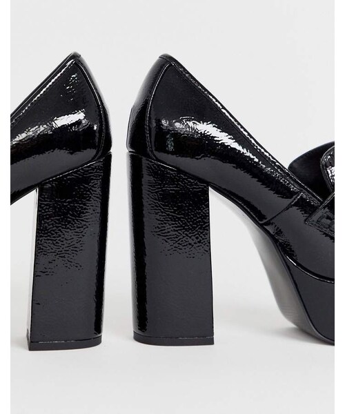 Asos（エイソス）の「Asos Design ASOS DESIGN Parkway platform loafer heels in