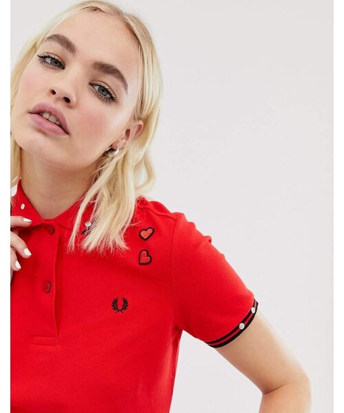 FREDPERRY Amy Winehouse Foundation ポロシャツ Floral Print Fred Perry Shirt - Silky Peach | Amy Winehouse