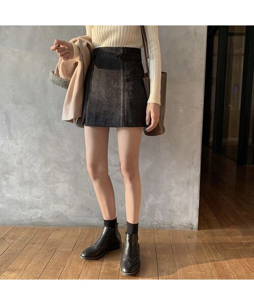 #68  skirt【black】