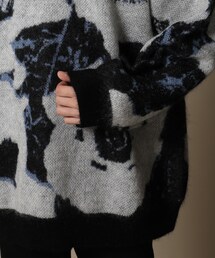 希少 美品 LAD MUSICIAN 19aw モヘアダブルジャガードニット LAD MUSICIAN（ラッドミュージシャン）の「モヘアダブル