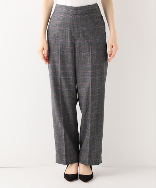 Spick & Span(スピックアンドスパン)の「サイドボタンチェックパンツ2◆(パンツ・ブラックベース/34/在庫あり/36/38)」の11枚目の写真
