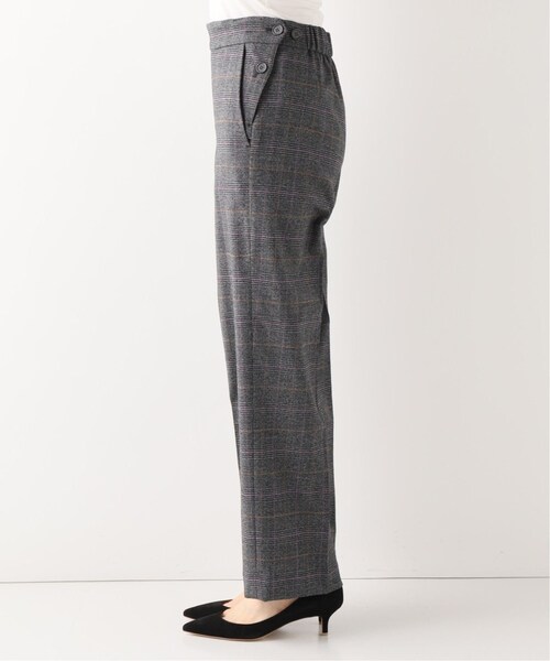 Spick & Span(スピックアンドスパン)の「サイドボタンチェックパンツ2◆(パンツ・ブラックベース/34/在庫あり/36/38)」の12枚目の写真