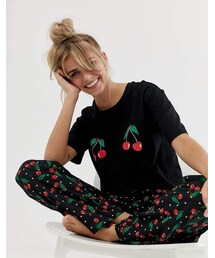 Asos Design ASOS DESIGN mix & match cherry pyjama jersey t-shirt