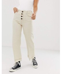 Bershka | Bershka button top denim culottes in off white(デニムパンツ)